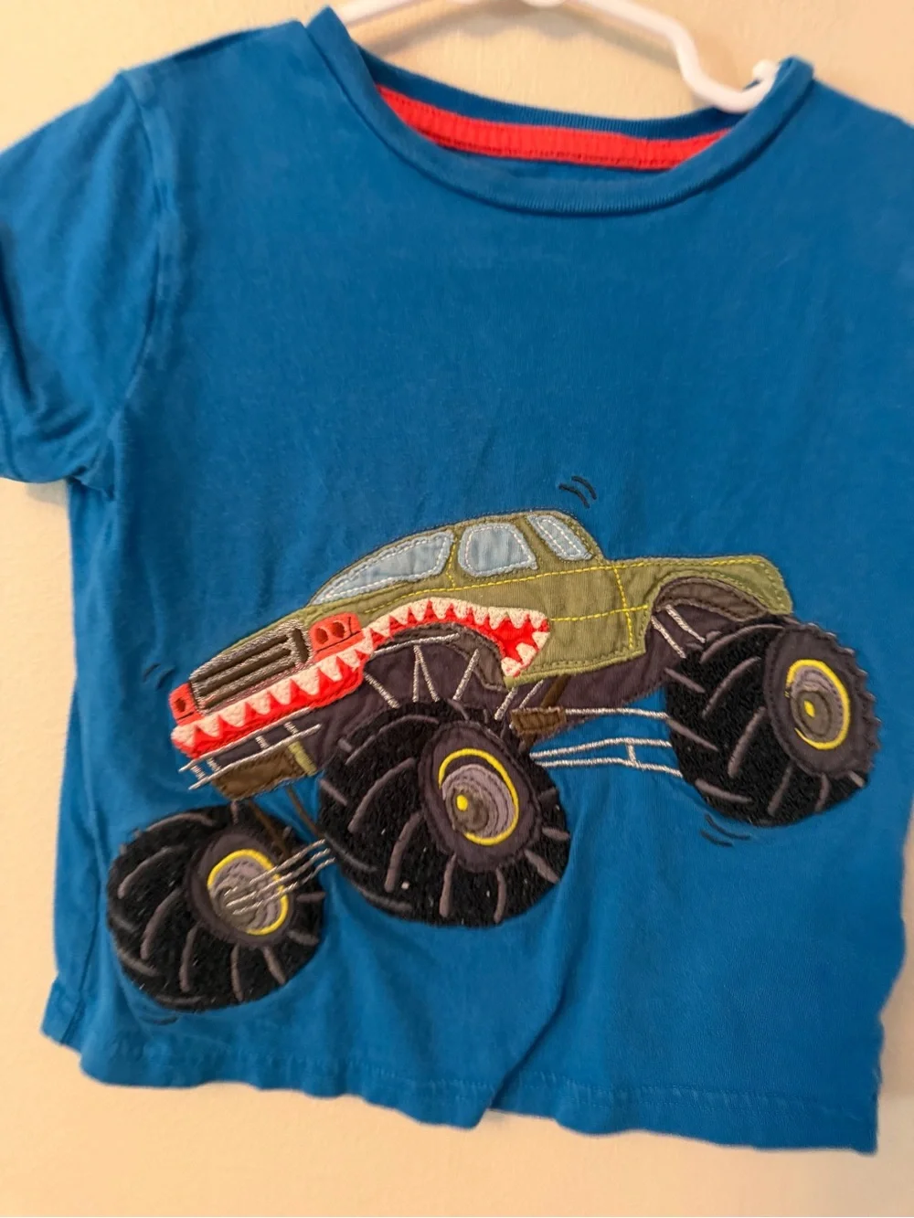 Mini Boden Blue Monster Truck Kids T-Shirt